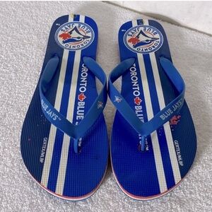 5/$25 Gertex MLB Toronto Blue Jays Blue Red Thong Flip Flops 11.5